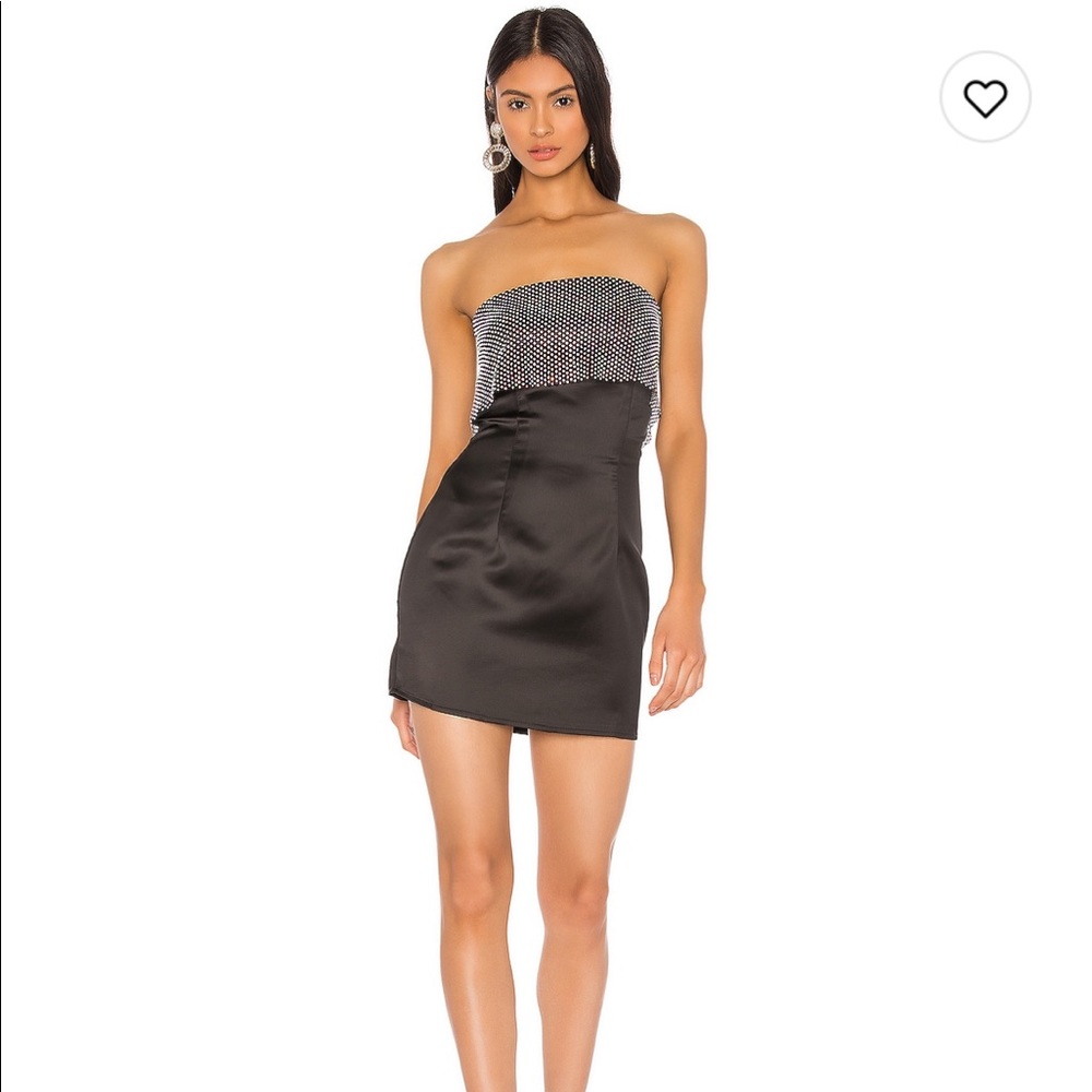 Revolve Superdown Ezra Rhinestone Strapless Dress - image 1